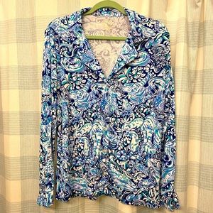 NWOT Lilly Pulitzer Ruffle Knit Pajama Top